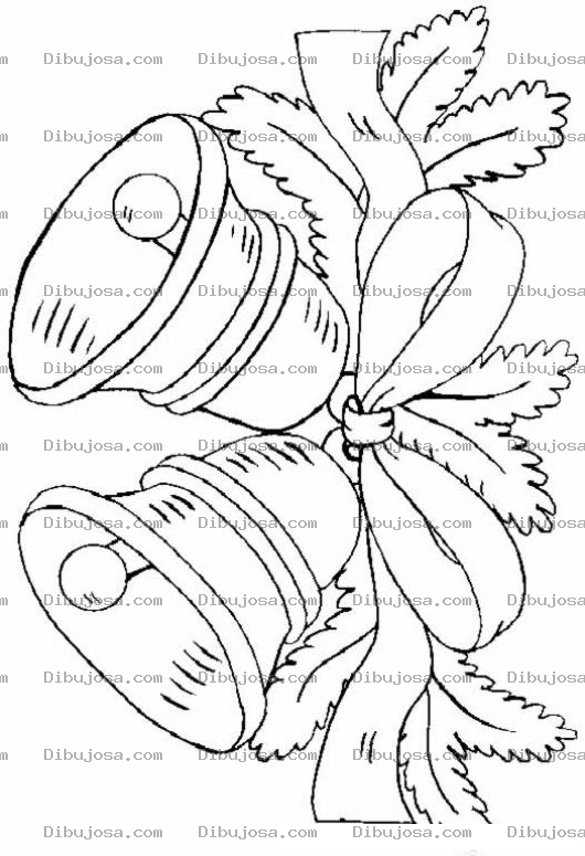 Dibujo para colorear Colorear Campanitas De Navidad