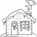 Dibujo para colorear Colorear Chosita Con Chimenea En Navidad