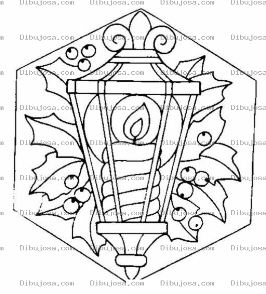 Dibujo para colorear Colorear Farol Navideno