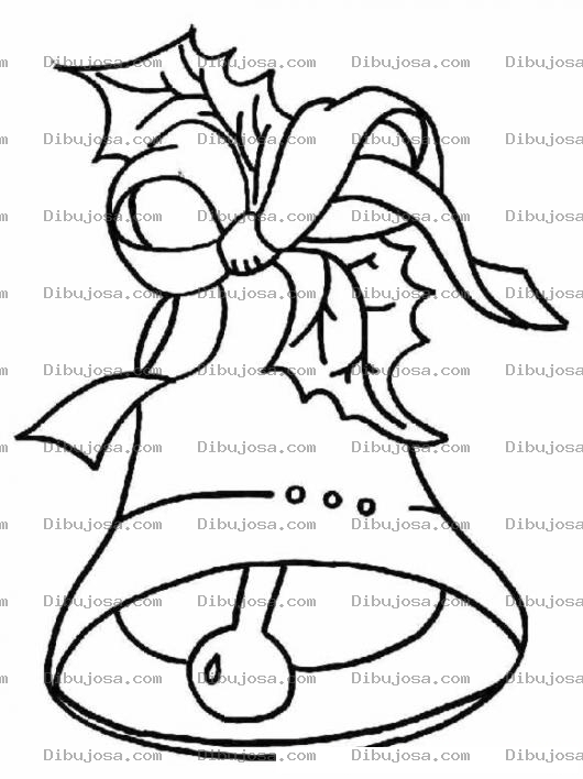 Dibujo para colorear Campanita De Navidad Para Pintar Y Colorear Online